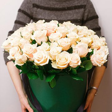 Gift Boxed White Roses
